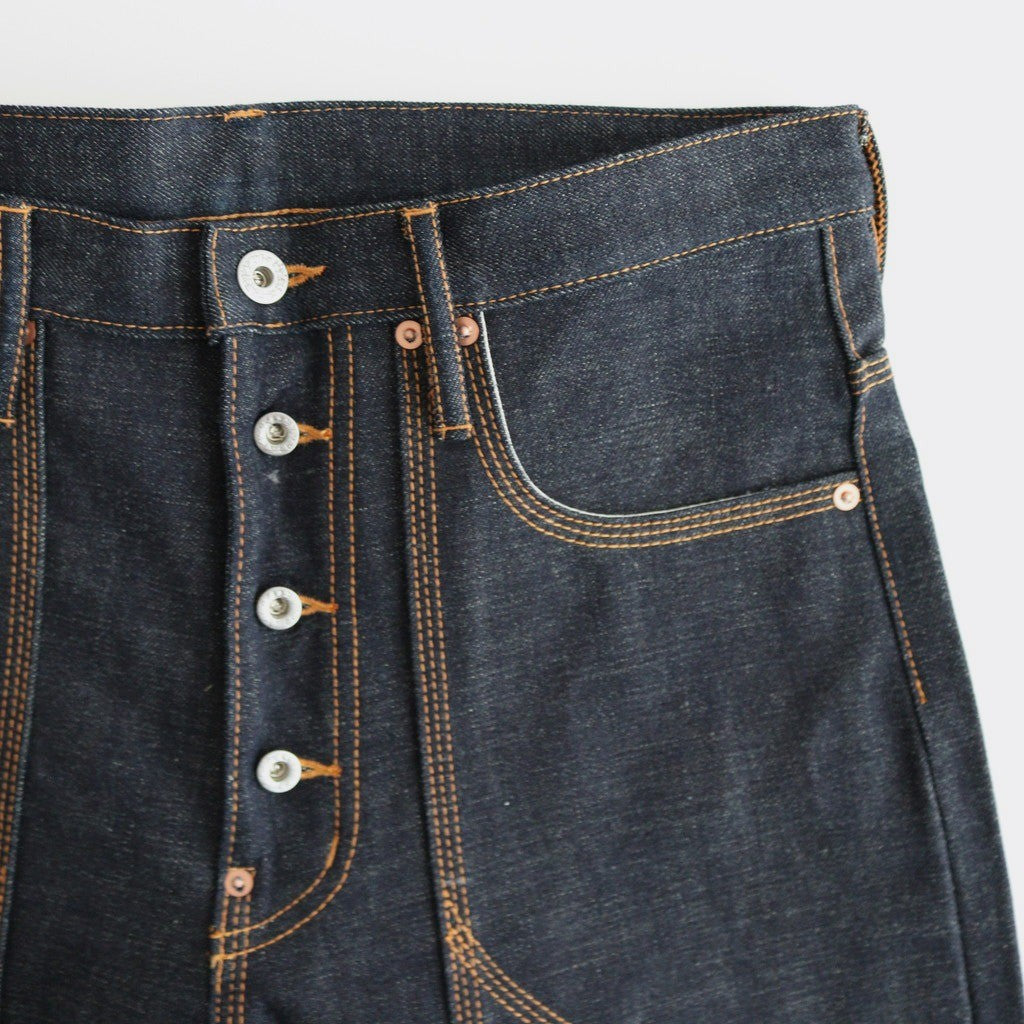 CLASSIC DOUBLE KNEE DENIM PANTS #RIGID INDIGO [CLASS003]