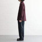 HIGH TWIST WOOL KNIT SHIRT CARDIGAN #RED BROWN [A26AC01CK]