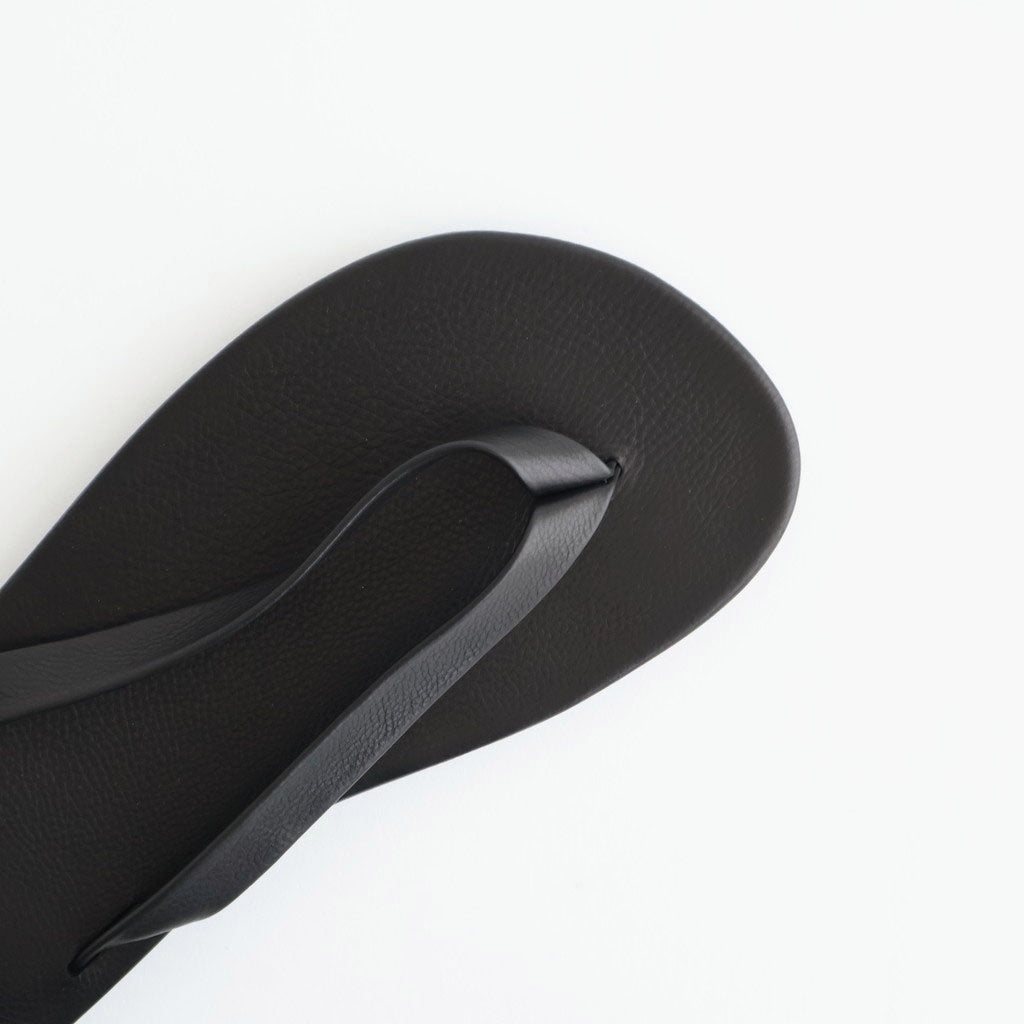 SOFT LEATHER FLIP-FLOPS #BLACK [A26SS05QD]