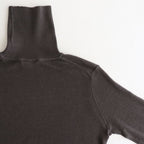 TENCEL SILK CIRCULER RIB TURTLENECK SWEATER #CHARCOAL GRAY(004) [KRAGGW0703]