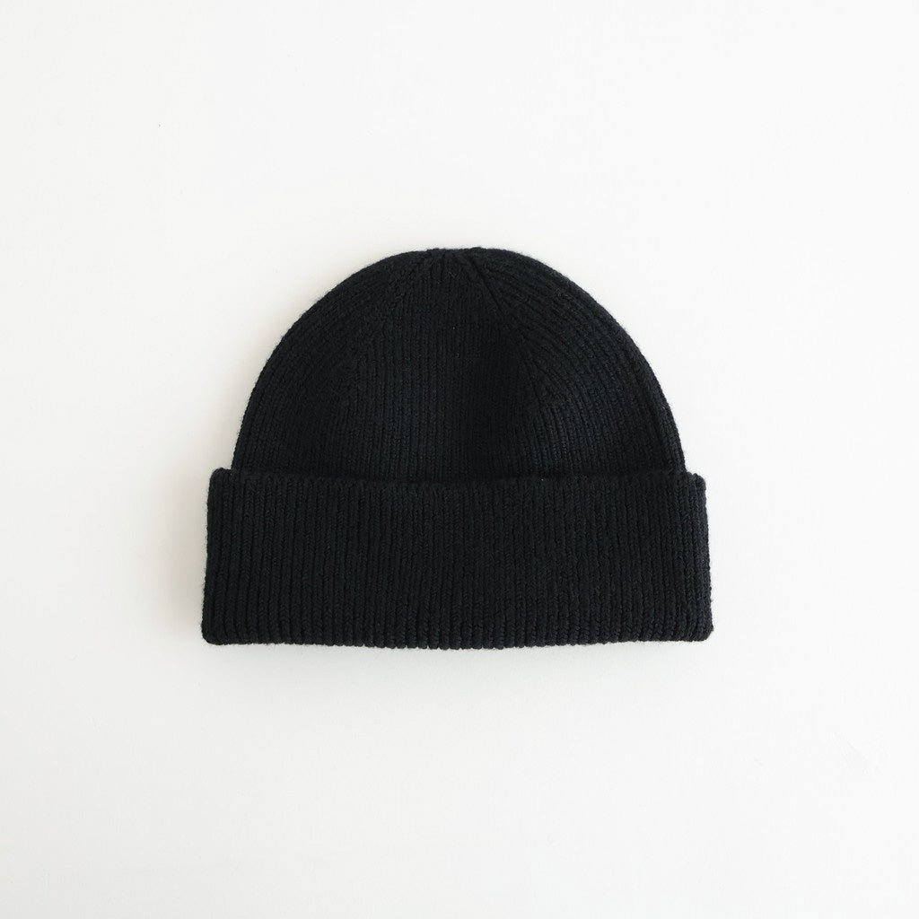 WASHABLE MERINO SEAMLESS BEANIE #BLACK [R5140-AW25]