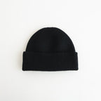 WASHABLE MERINO SEAMLESS BEANIE #BLACK [R5140-AW25]