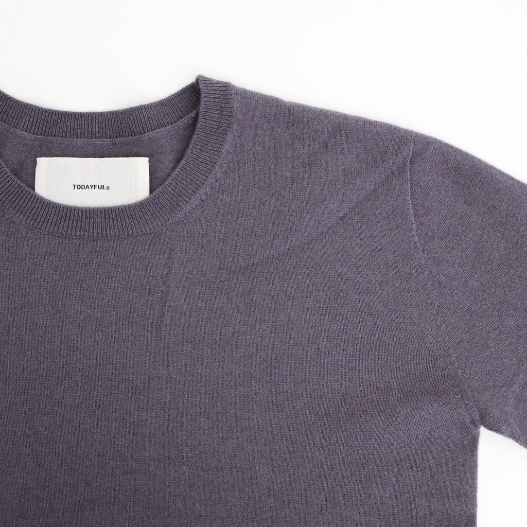 Wool Cashmere Seamless Knit #S/BLU [12520538]