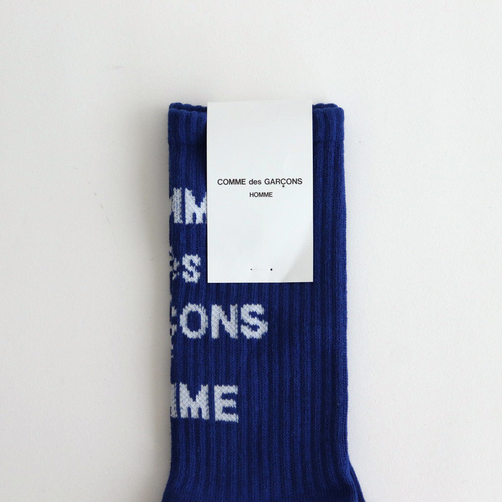 Cotton pile socks with logo #BLUE [HN-K501-051]