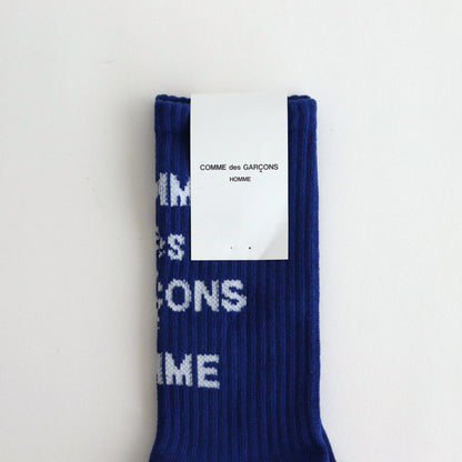 Cotton pile socks with logo #BLUE [HN-K501-051]