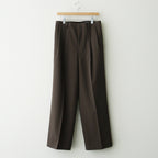 LIGHT WOOL MAX GABARDINE TWO-TUCK SLACKS #DARK BROWN [A26AP06MG]
