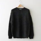 BRUSHED SUPER KID MOHAIR KNIT P/O #INK BLACK [A25AP04KM]