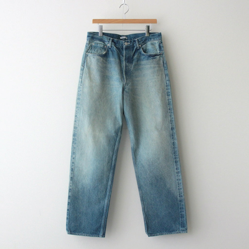 SELVEDGE FADED HEAVY DENIM WIDE PANTS #FADED INDIGO [A24AP02DH]