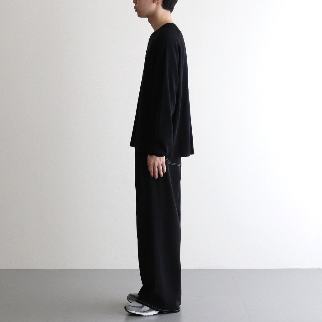 3PLEATED WIDE-LEG TROUSERS #CARBON BLACK [YK25SS0908P]