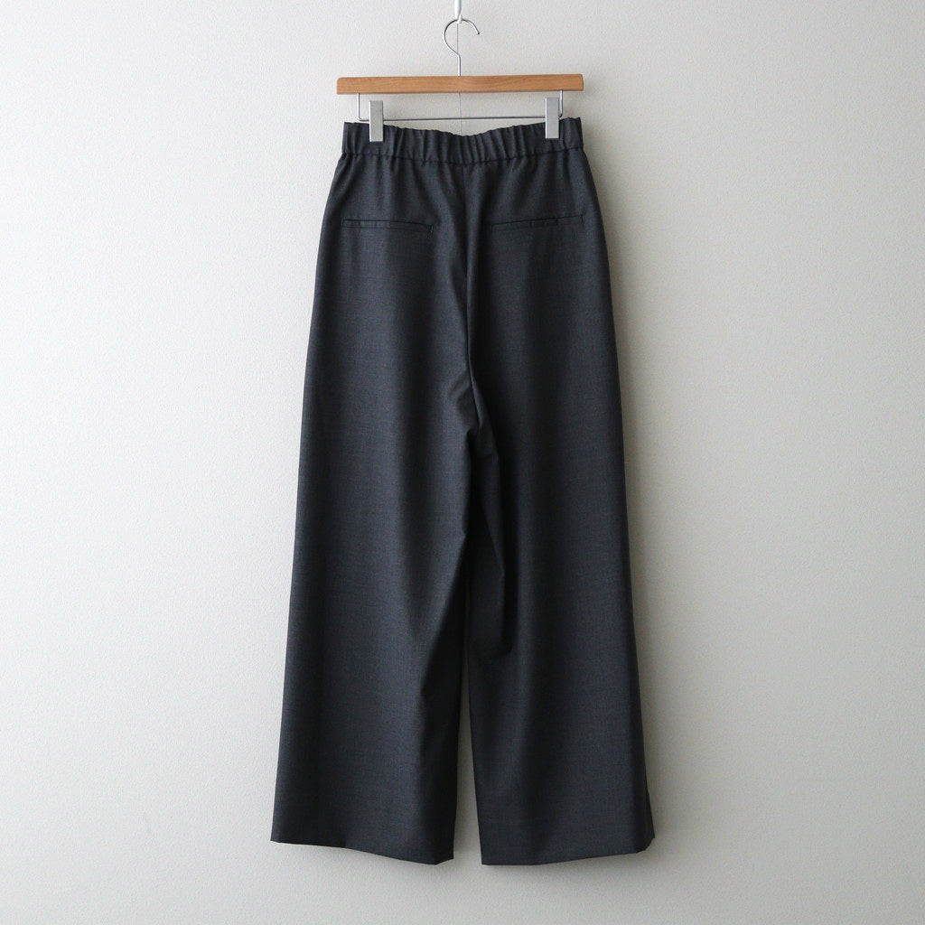 WOOL TROPICAL WIDE EASY PANTS #TOP GRAY [PRAGCW0110]