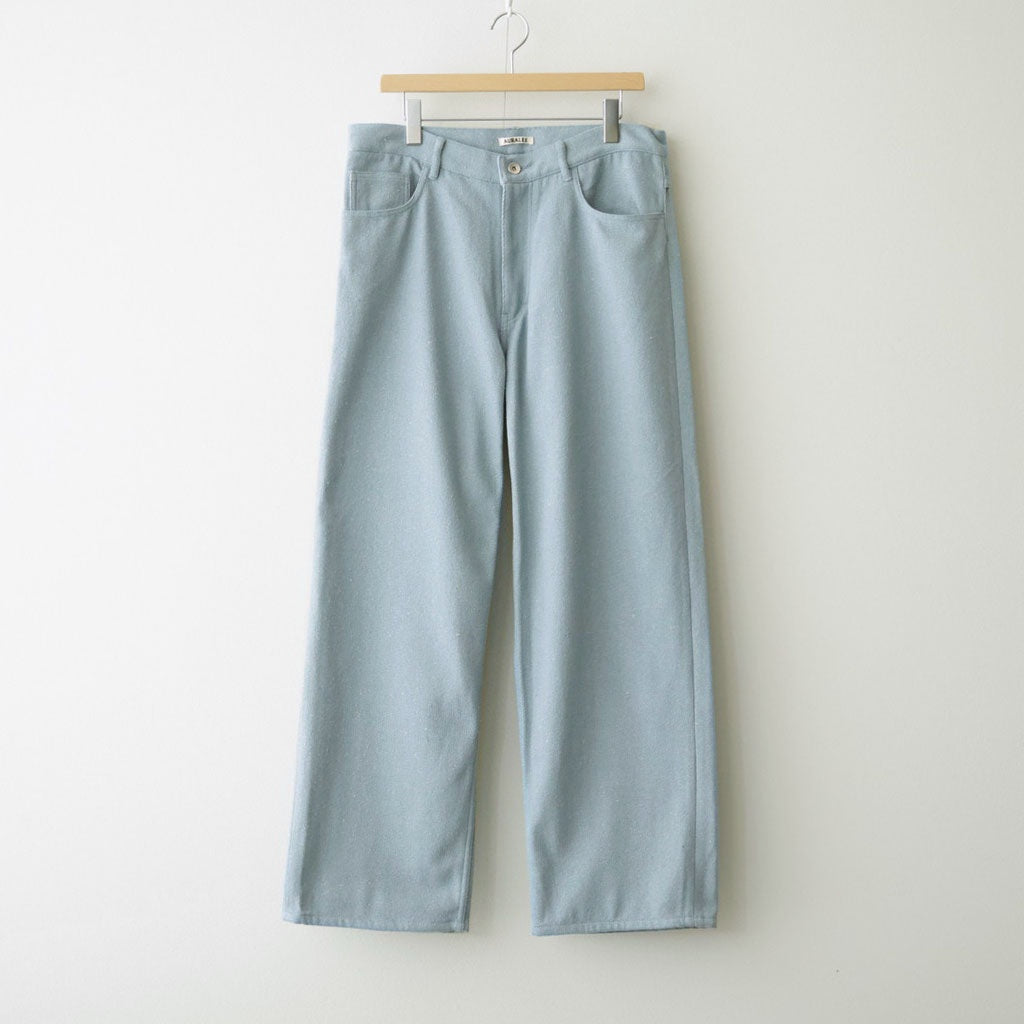 SILK NEP DENIM 5P WIDE PANTS #LIGHT BLUE [A26AP01SD]