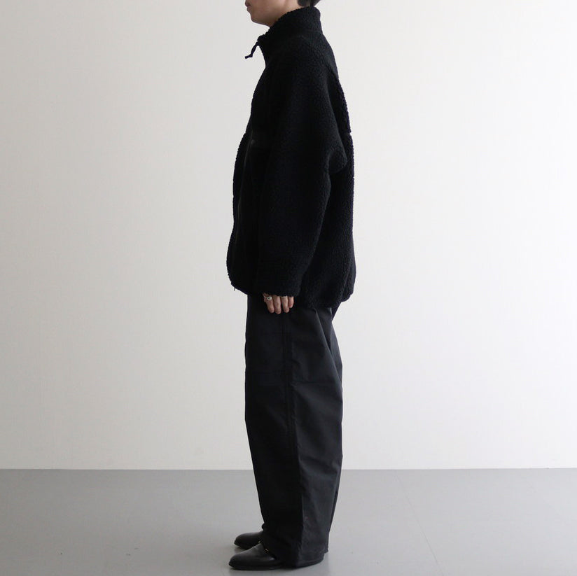 綿ウールボア ブルゾン #BLACK [HN-T018-051]