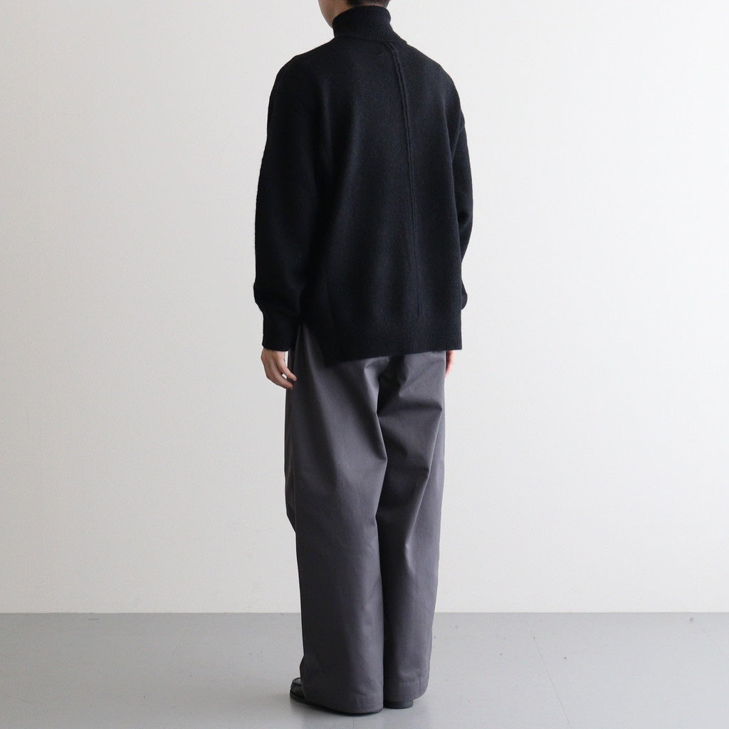 WOOL/ALPACA KNIT LOOSE TURTLE NECK PO #BLACK [ST.1295]