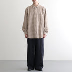 ボタンシャツ ワイド Button Shirt – Wide #BROWN-CH [11052102]