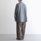 NCHRJK - ポリエステル&レーヨン・クリア ツイル・キルト チャイナジャケット #91 Dark Grey mix [SN_NC0401JK]