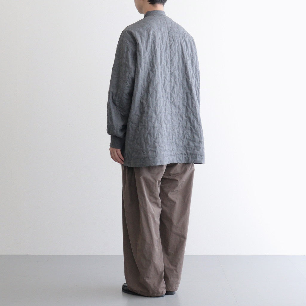 NCHRJK - ポリエステル&レーヨン・クリア ツイル・キルト チャイナジャケット #91 Dark Grey mix [SN_NC0401JK]
