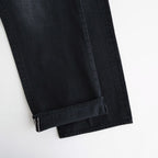 Selvage Denim Five Pocket Wide Straight Pants #BLACK DARK FADE [GU263-40059DB]