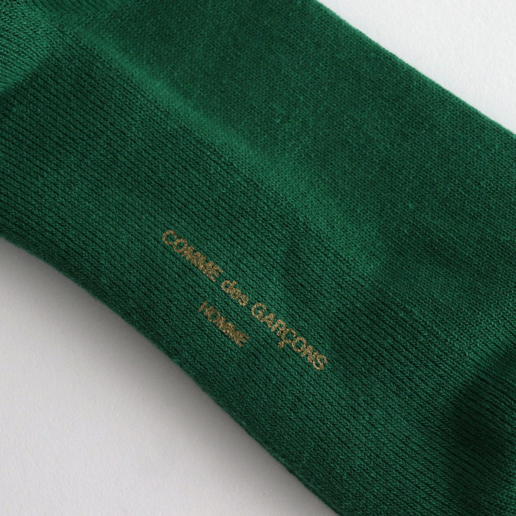 Cotton pile socks with logo #GREEN [HN-K501-051]