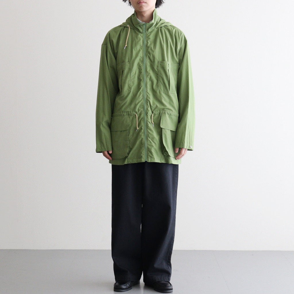 SUPER FINE COTTON LAWN HOODED BLOUSON #DUSTY GREEN [A26SB01CL]