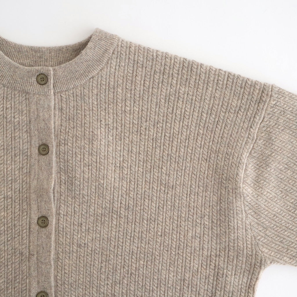 Women's Cable C/N Cardigan #BEIGE [2503-021]