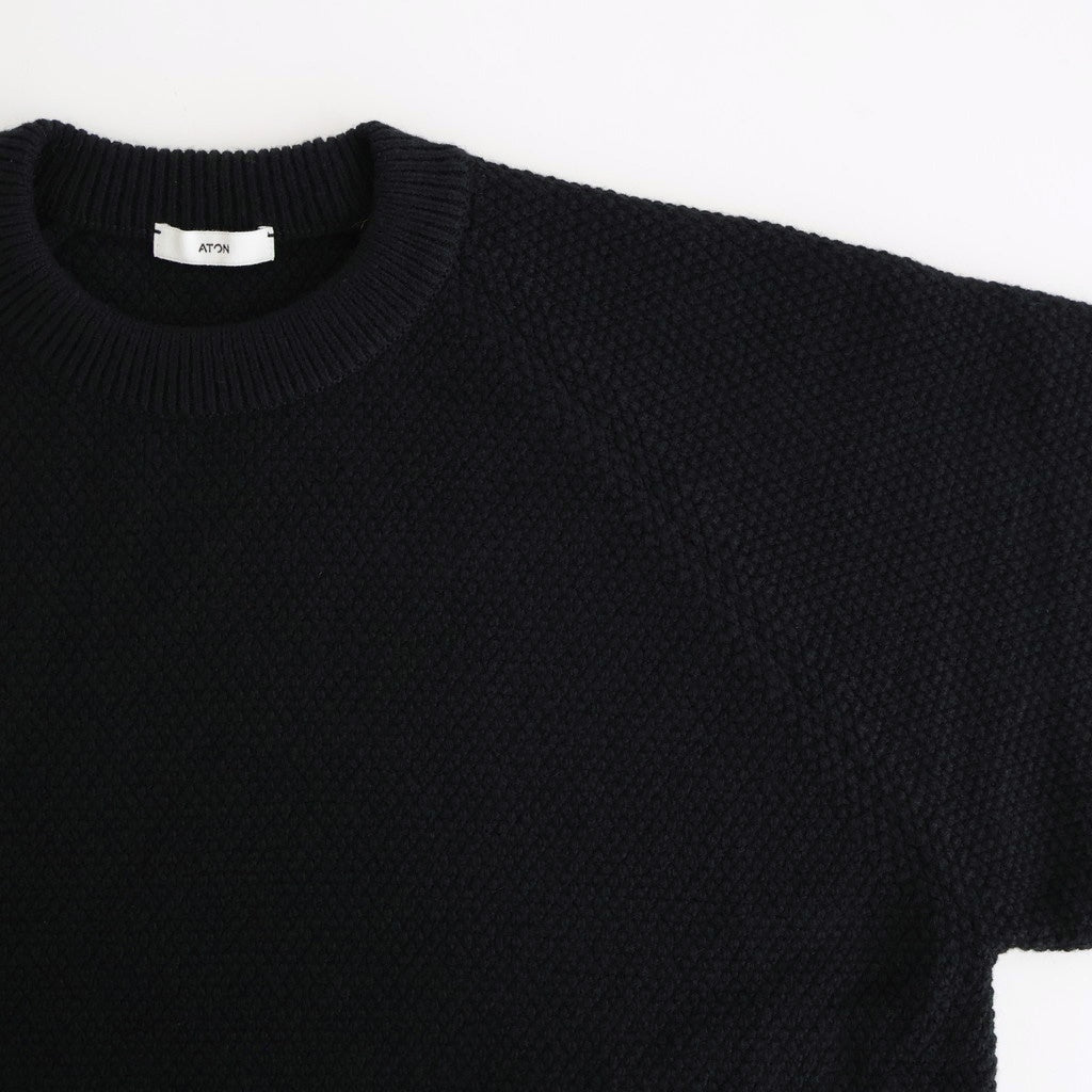 LAMBS WOOL CREWNECK SWEATER #BLACK(005) [KRAGGW0402]