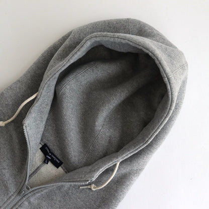 Brushed cotton fleece half zip hoodie #GRAY [HN-T024-051]