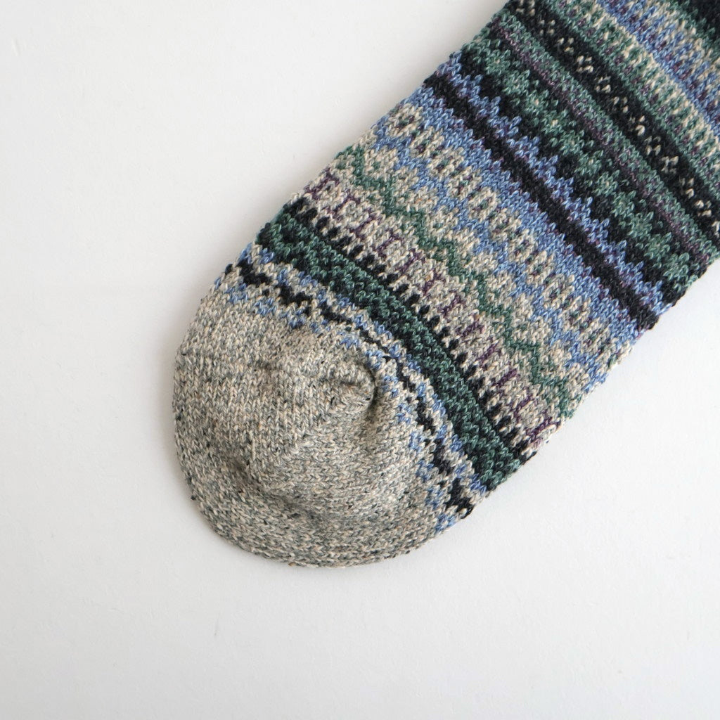 NORDIC PATTERN SOCKS #D.GRAY [R1630-AW25]
