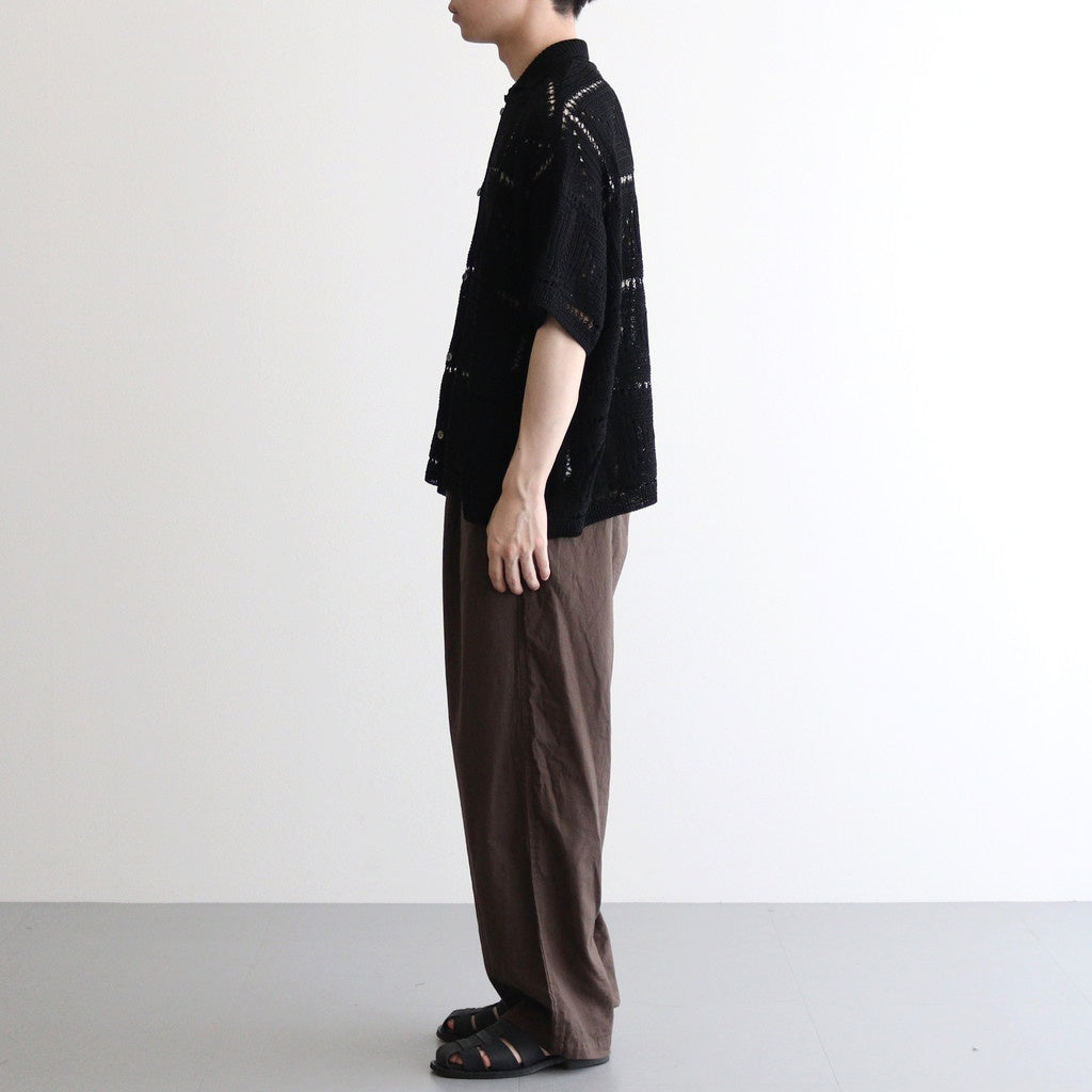 CROCHET KNIT SHIRT #BLACK [YK25SS001011S]