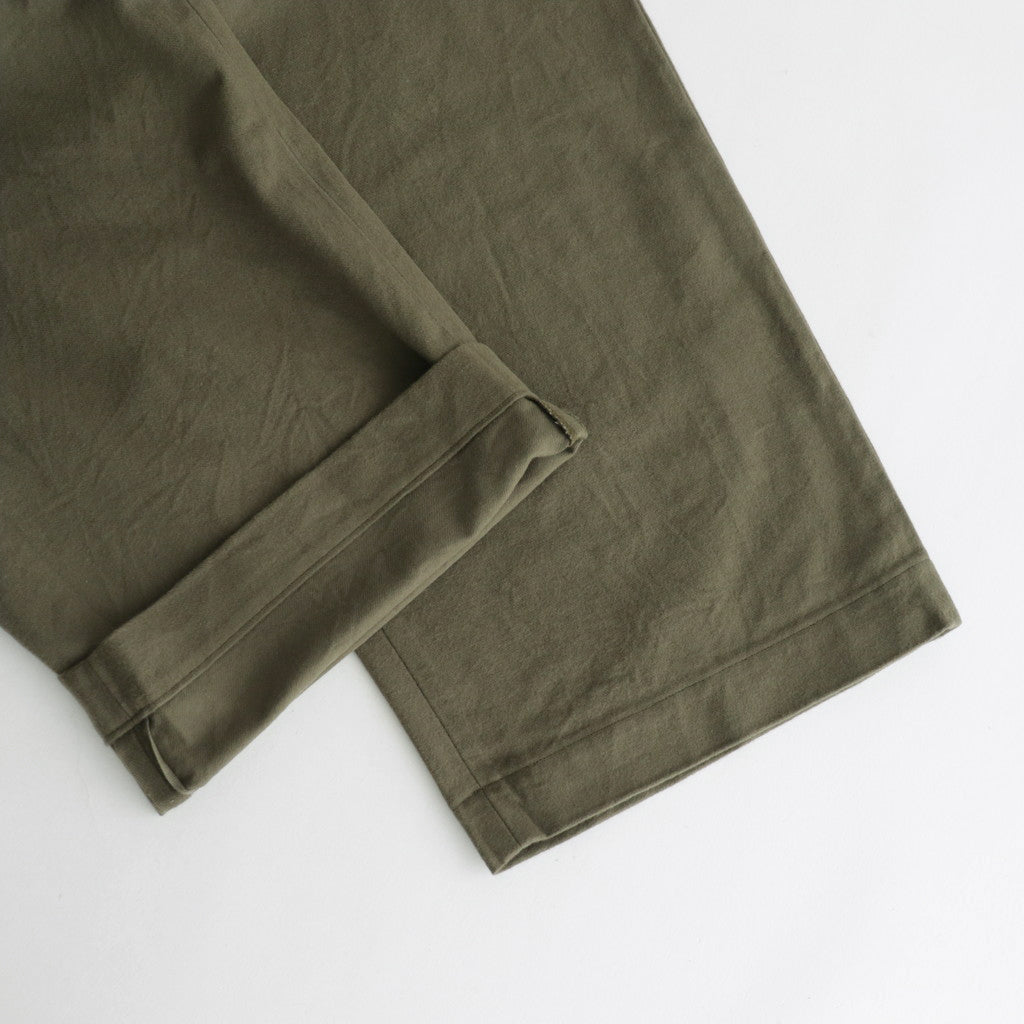 CHINO CLOTH PANTS WIDE #olive [13653]