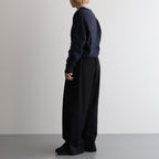 ROYAL CASHMERE FUR V-NECK SWEATER #NAVY [KRAGCW0910]