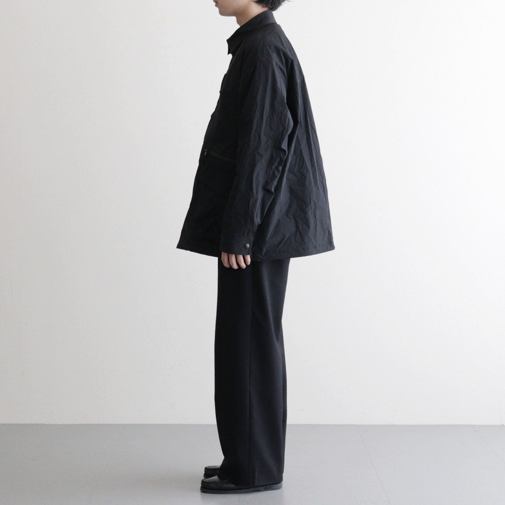 エステルウェザー ジップブルゾン #BLACK [HQ-J015-051]