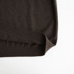 COTTON YAK KNIT V-NECK SWEATER #BROWN [KRAGLW0200]
