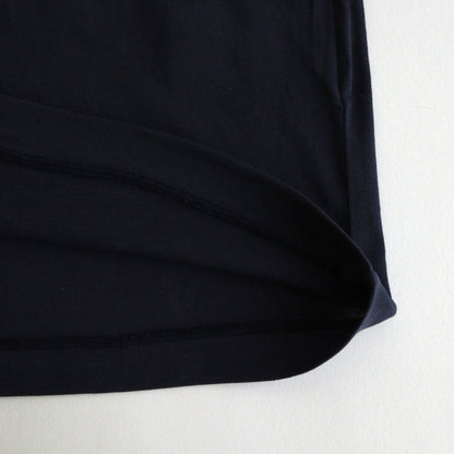 HIGH GAUGE SHEER RIB TURTLE NECK L/S TEE #NAVY [A00T02HF]