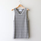 STRIPE TIGHT TANK TOP #SMOKE BLUE [2541000903]