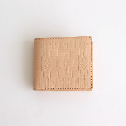 Pendleton - half folded wallet #natural/Harding emboss [pd-c-hfw]