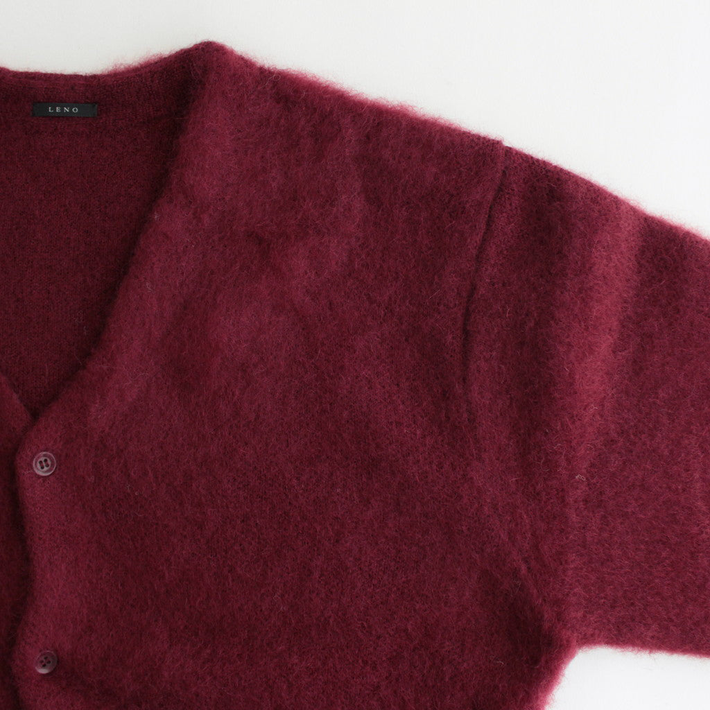 MOHAIR CARDIGAN #BURGUNDY [H2302-K012]