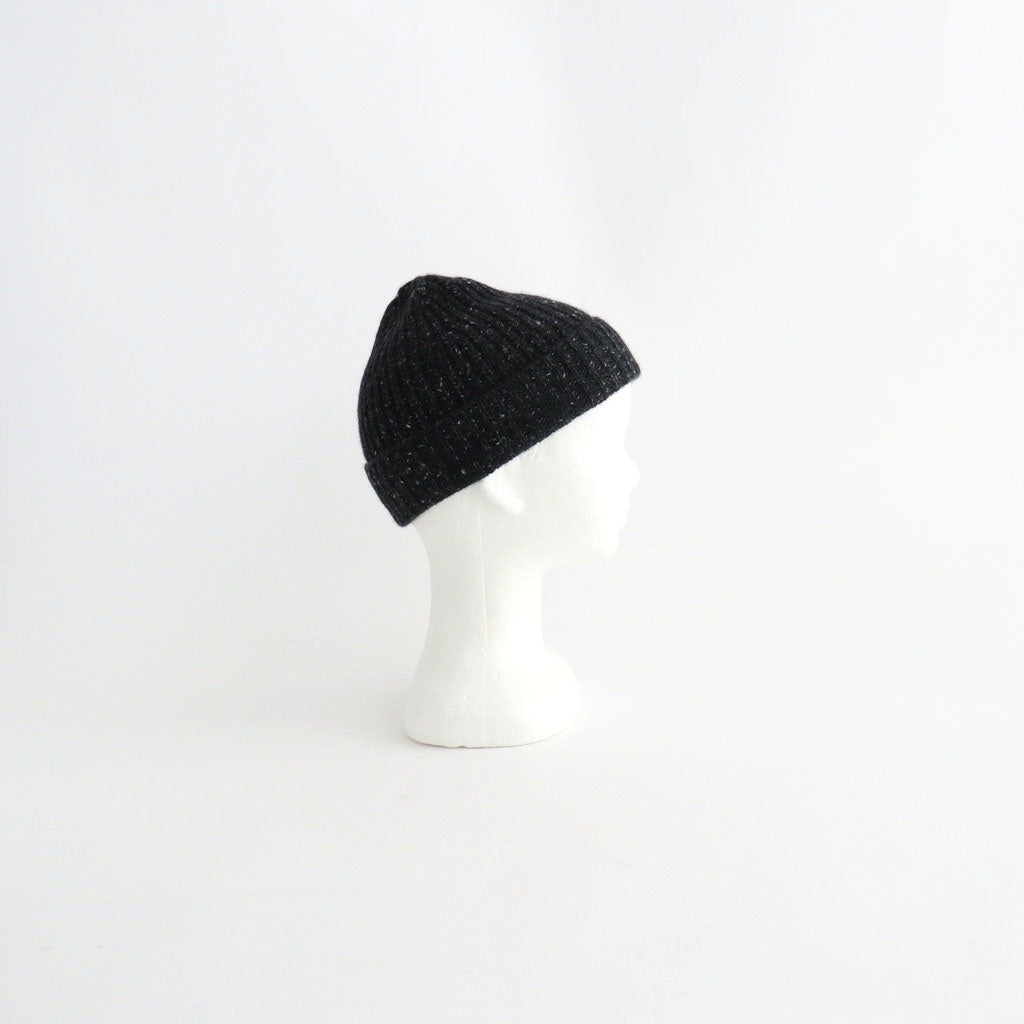 CASHMERE NEP KNIT CAP #MIX BLACK [A26AC08NE]