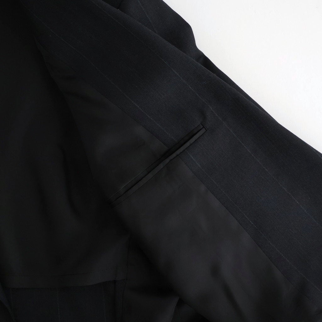 BLUEFACED WOOL JACKET #CHARCOAL NAVY STRIPE [A26SJ03BA]