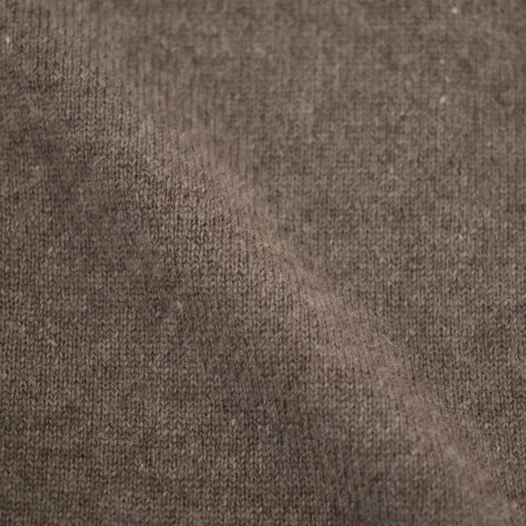 PURE CASHMERE KNIT V NECK LS #TAUPE [ST.1629]
