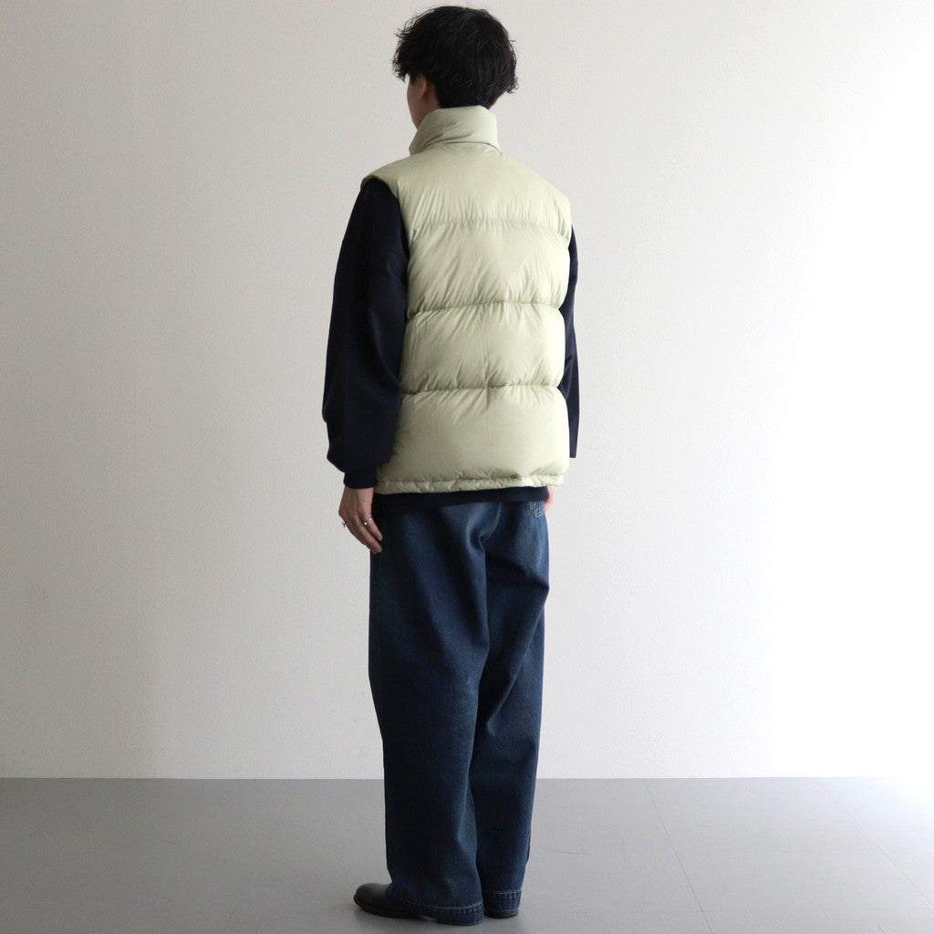 SUPER LIGHT NYLON RIPSTOP DOWN VEST #LIGHT KHAKI [A24AV03NL]