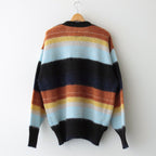 COLOR COMBINATION MOHAIR CARDIGAN #MULTI STRIPES [ST.534-2]