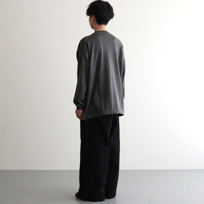 Worsted polyester jersey sweater #CHARCOAL [HN-N001-051]