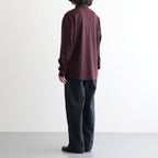 HIGH TWIST WOOL KNIT SHIRT CARDIGAN #RED BROWN [A26AC01CK]