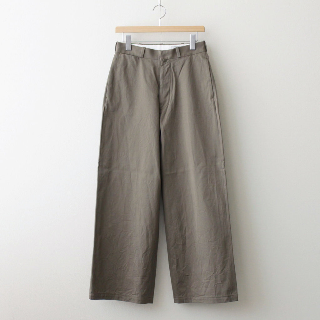 CHINO CLOTH PANTS WIDE #olive [64606]