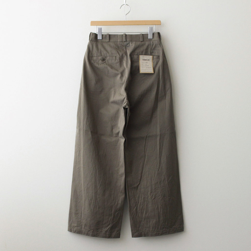 CHINO CLOTH PANTS WIDE #olive [64606]