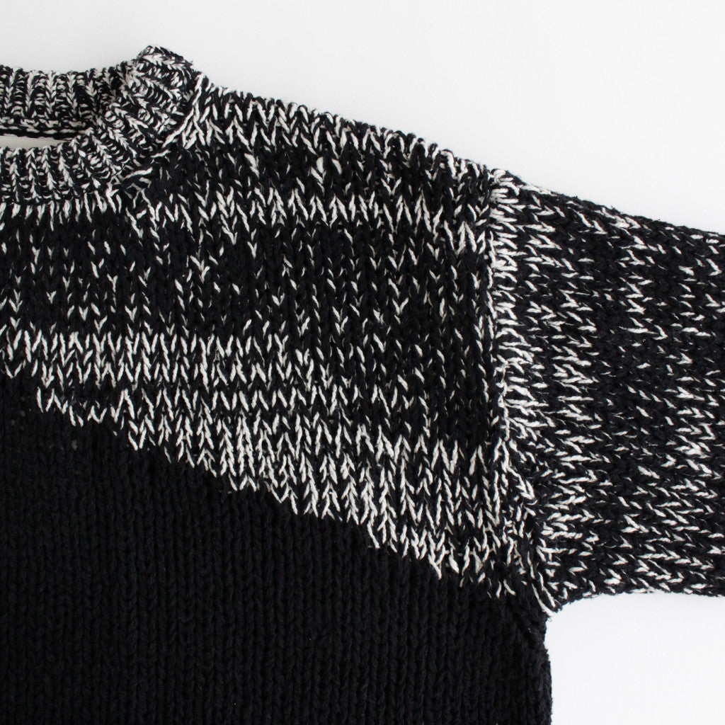 INTARSIA CREWNECK SWEATER #BLACK [YK24SS0678S]