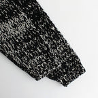 INTARSIA CREWNECK SWEATER #BLACK [YK24SS0678S]