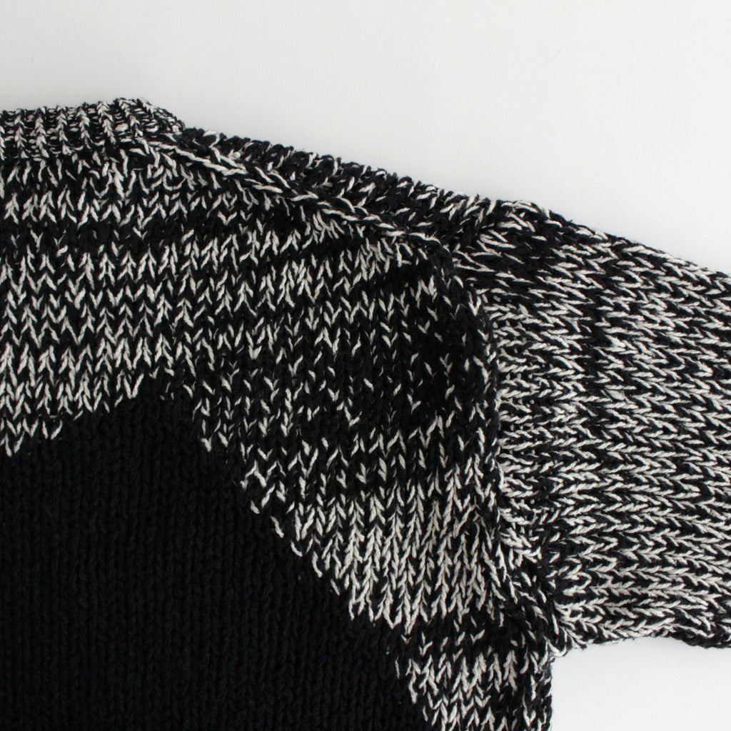 INTARSIA CREWNECK SWEATER #BLACK [YK24SS0678S]