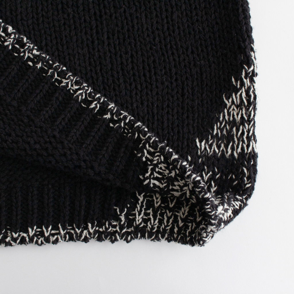 INTARSIA CREWNECK SWEATER #BLACK [YK24SS0678S]