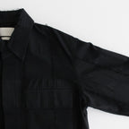 BLOCK-JACQUARD UTILITY JACKET #BLACK [YK24SS0613B]